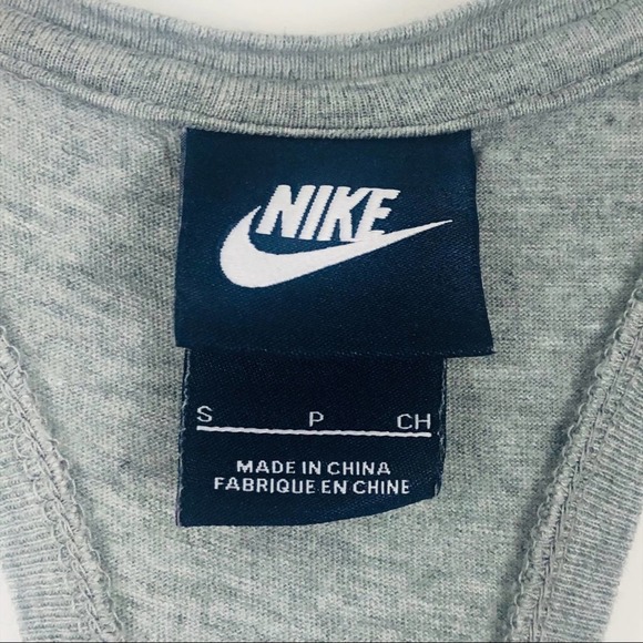 Nike Grey Pink Logo Graphic Workout Racerback Tank - Picture 2 of 7